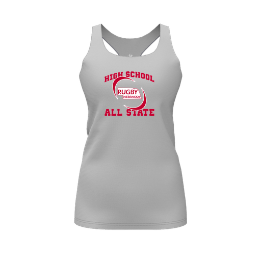 [FT0TRBGY-FYS-LOGO1] Decker Racerback Tank Top (Female Youth S, Gray, Logo 1)