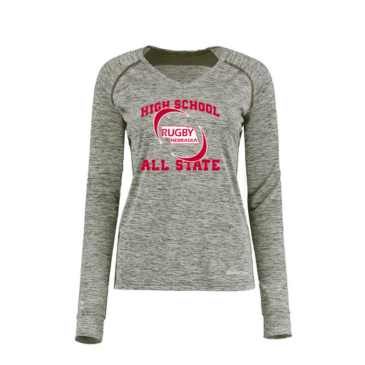 [222770.K94.XS-LOGO1] Ladies Electric Long Sleeve Shirt (Female Adult XS, Gray, Logo 1)