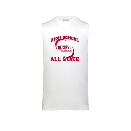 [222593.005.S-LOGO1] Men's CoolDry TankTop (Adult S, White, Logo 1)