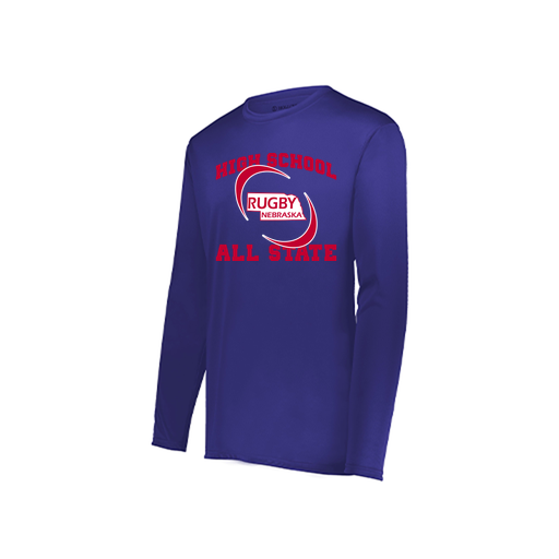 [222822.747.XS-LOGO1] Men's LS Smooth Sport Shirt (Adult XS, Purple, Logo 1)