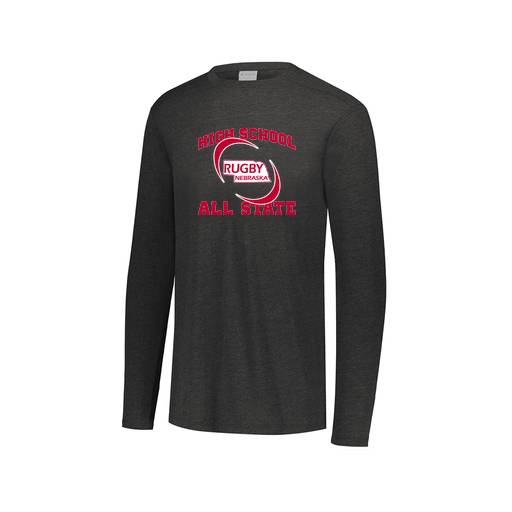 [FTLCUBBK-AXS-LOGO1] Decker Men's Tri-Blend T-Shirt - Long Sleeve (Adult XS, Black, Logo 1)