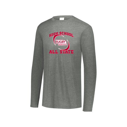 [FTLCUBGY-AXS-LOGO1] Decker Men's Tri-Blend T-Shirt - Long Sleeve (Adult XS, Gray, Logo 1)
