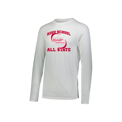 [FTLCUBWH-YS-LOGO1] Decker Youth Tri-Blend T-Shirt - Long Sleeve (Youth S, White, Logo 1)